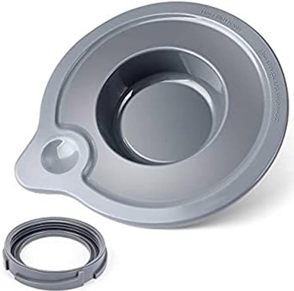 Mixer Kom Deksel - Blender Deksel - Voedselbereiding - BPA-vrij Materiaal - 15x155x4 cm - Grijs