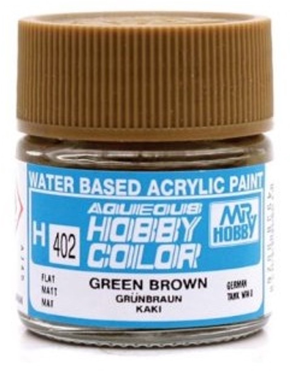 Gunze H-402 - Green Brown F - Mr. Hobby Aqueous Modelbouwverf 10ml