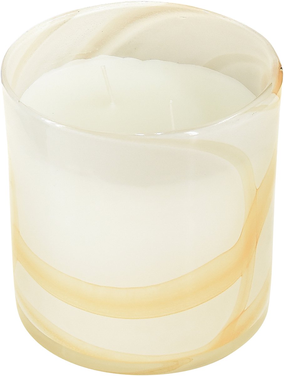Citronella kaars geurkaars in wit glas Ø12cm H12,5cm