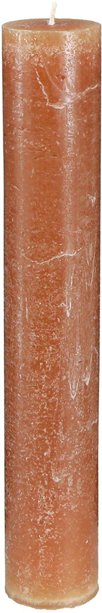 Viana Effen gekleurde kaarsen stokkaarsen karamel 50x300mm 4 st, 4 Stück Bruin