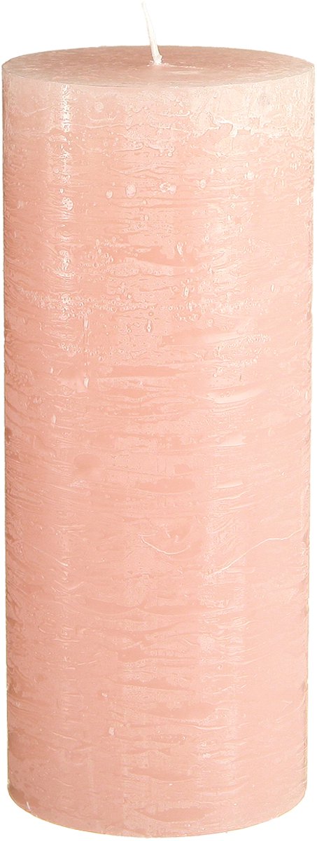 Viana Lichtroze pilaarkaarsen, geheel roze, 85×200 mm, lange brandduur, set