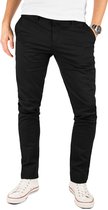 Yazubi Heren Chinobroek Kyle – Slim Fit – Katoen Stretch – Zwart – 5-pocket