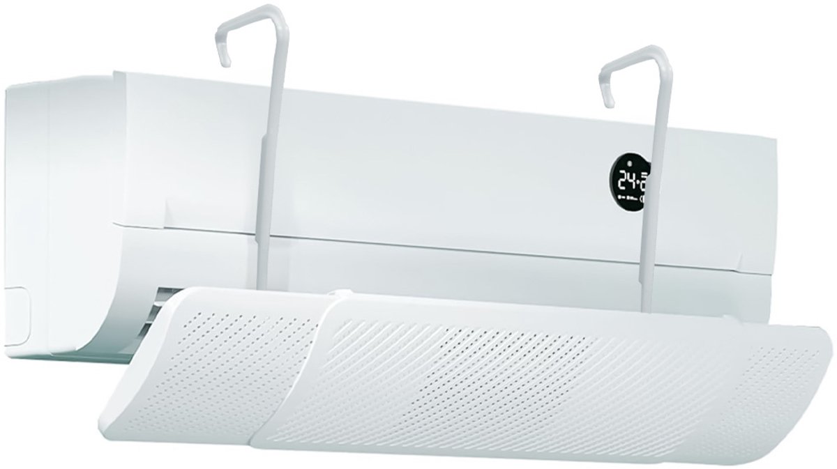 JUST-DEAL Serie - Airconditioner Deflector - Wit - Verstelbaar - 52,5x16,3cm