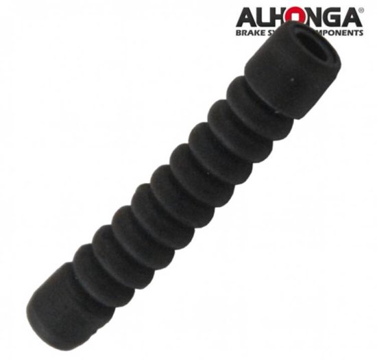 Zwarte Alhonga remkabelbeschermer met gegroefd profiel, 50mm.