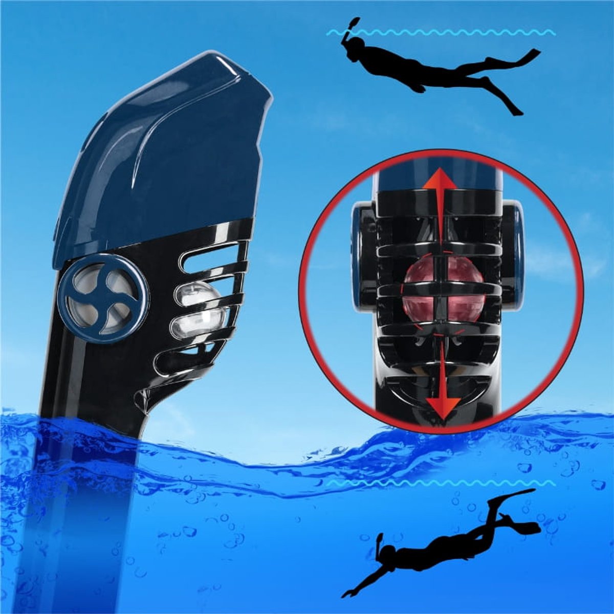 ACTIV/SPACE - Snorkelmasker - Full Face - Anti Fog - Panoramisch 180° - L/XL