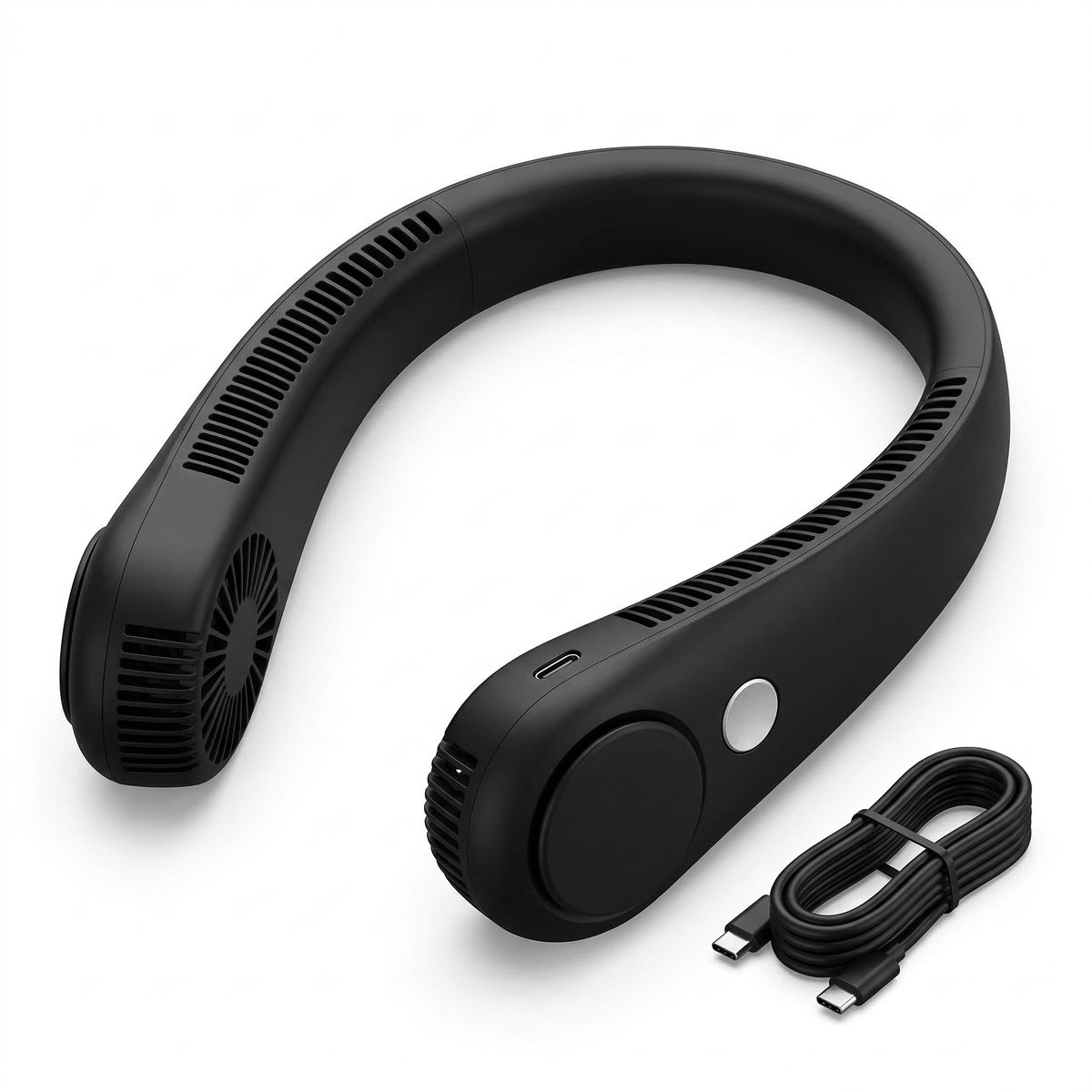 Lomera Nekventilator USB Oplaadbaar - Draagbare Nek Ventilator - Halsventilator - Gezichtsventilator - Mini Ventilator - USB-C - Handsfree - Verkoeling - Draagbaar - Portable - Zomer - Festival - Sport - Outdoor - Reizen