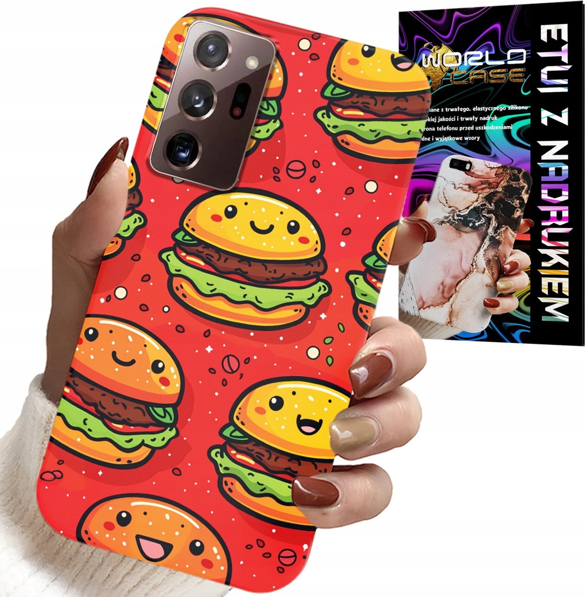 HOESJE VOOR SAMSUNG NOTE 20 ULTRA - LEUKE HOES MET LACHENDE BURGERS