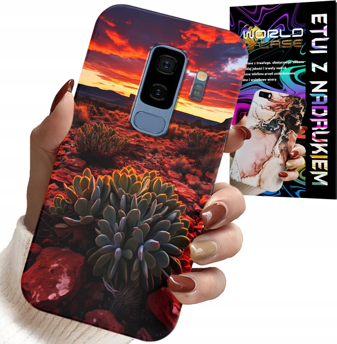 HOESJE VOOR SAMSUNG GALAXY S9 PLUS - MEXICAANSE WOESTIJNUITZICHTEN + FOLIE