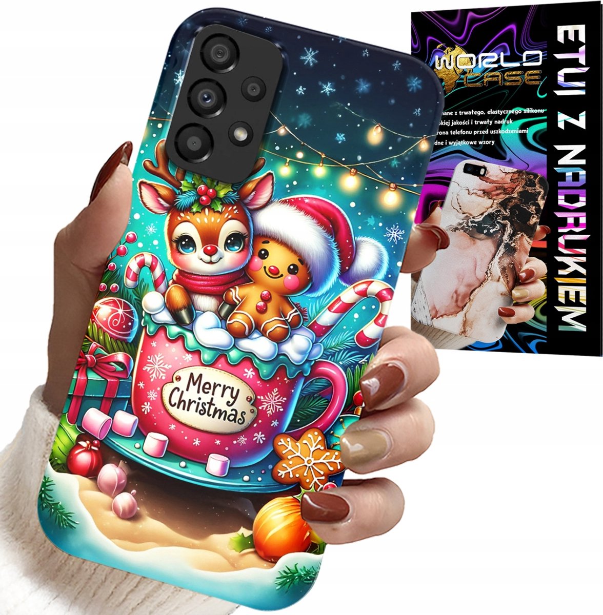 HOESJE VOOR SAMSUNG GALAXY A33 5G - RENDIER MET PEPERKOEK VROLIJK KERSTFEEST