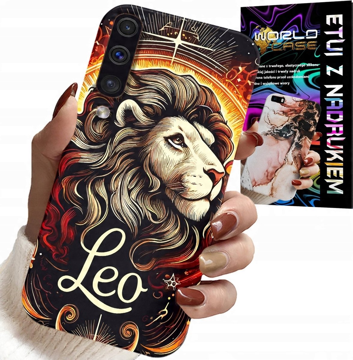 HOESJE VOOR SAMSUNG A50 / A30S - LEEUW, STERRENBEELD ASTRONOMIE, HOESJE + GLAS