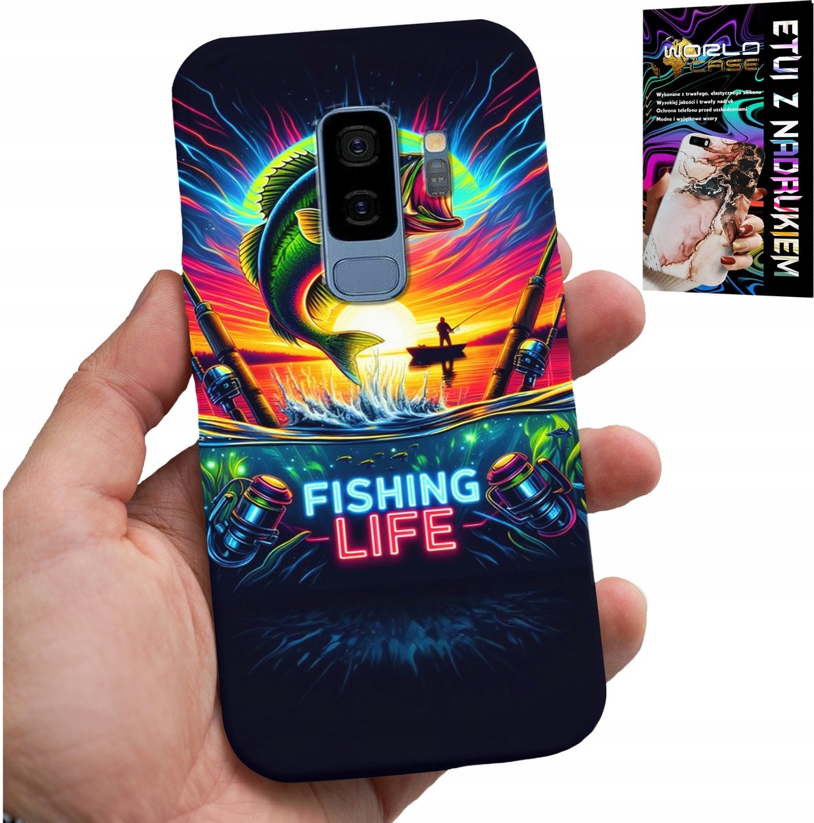 HOESJE VOOR SAMSUNG GALAXY S9 PLUS - VISPATRONEN VIS HENGEL RUGZAK