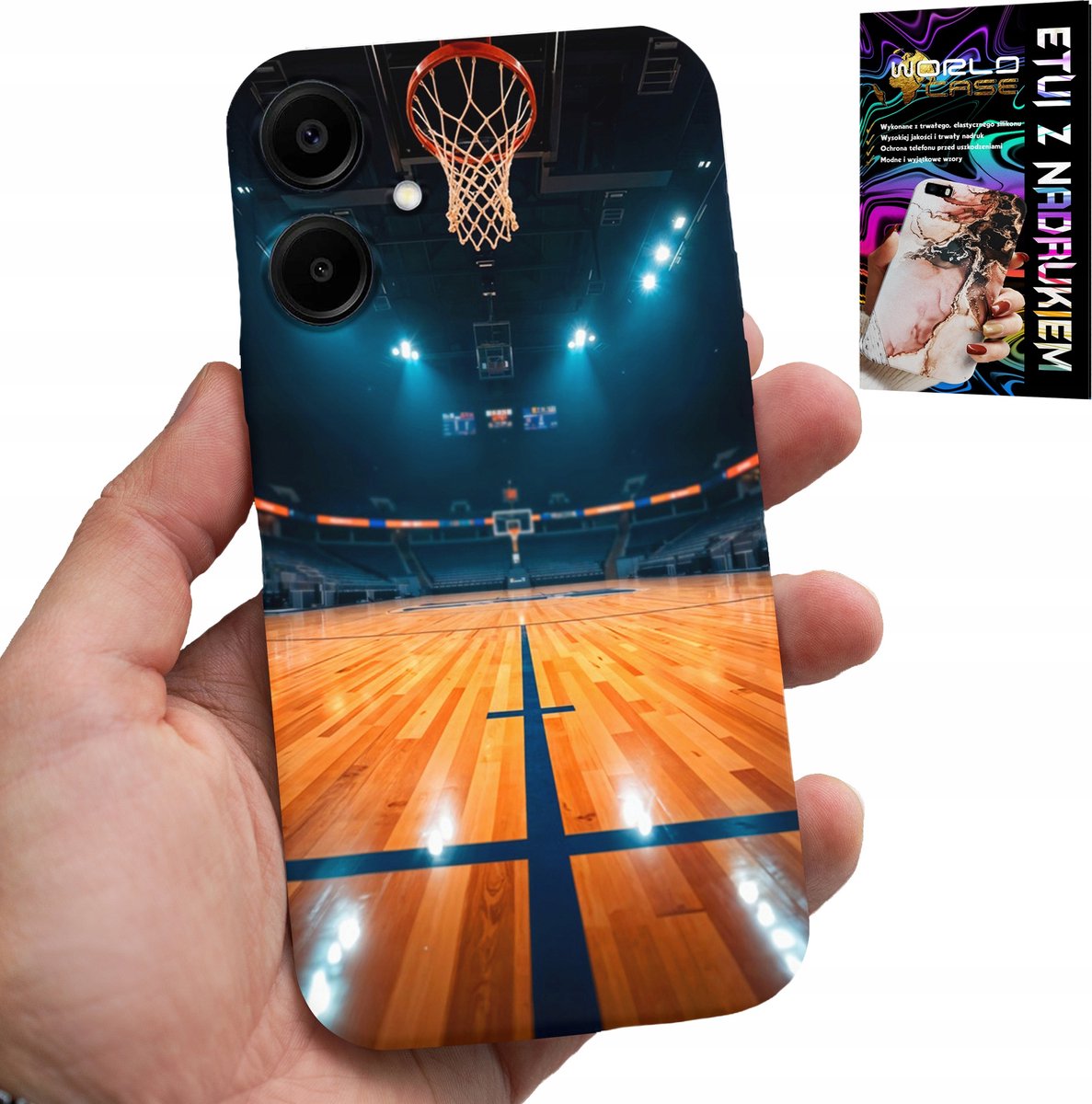 HOESJE VOOR SAMSUNG GALAXY A06 5G - NBA-BASKETBALVELD, BASKETBALVAN-PATRONEN