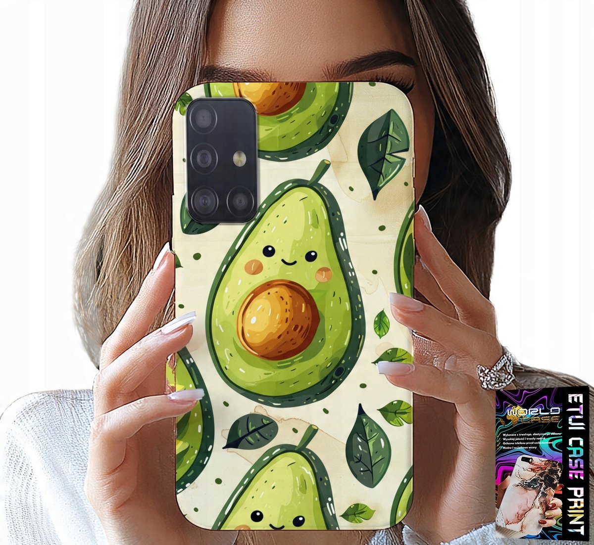 HOESJE VOOR SAMSUNG GALAXY A71 - LEUKE HOES MET EEN LACHENDE AVOCADO