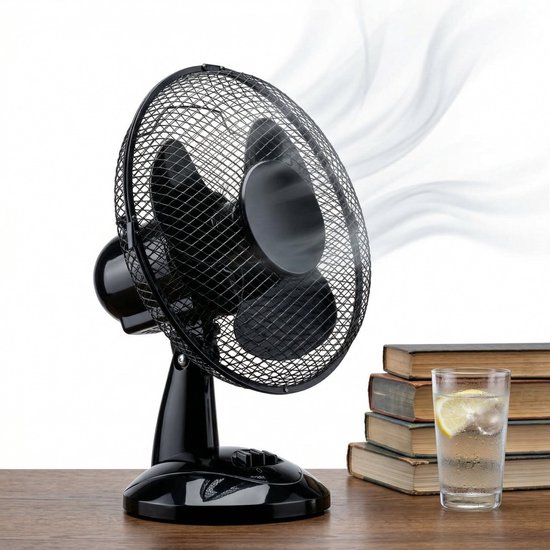 Lomera Tafelventilator 230V – Compacte, Stille Bureauventilator met Kantelbare Kop voor Slaapkamer en Kantoor
