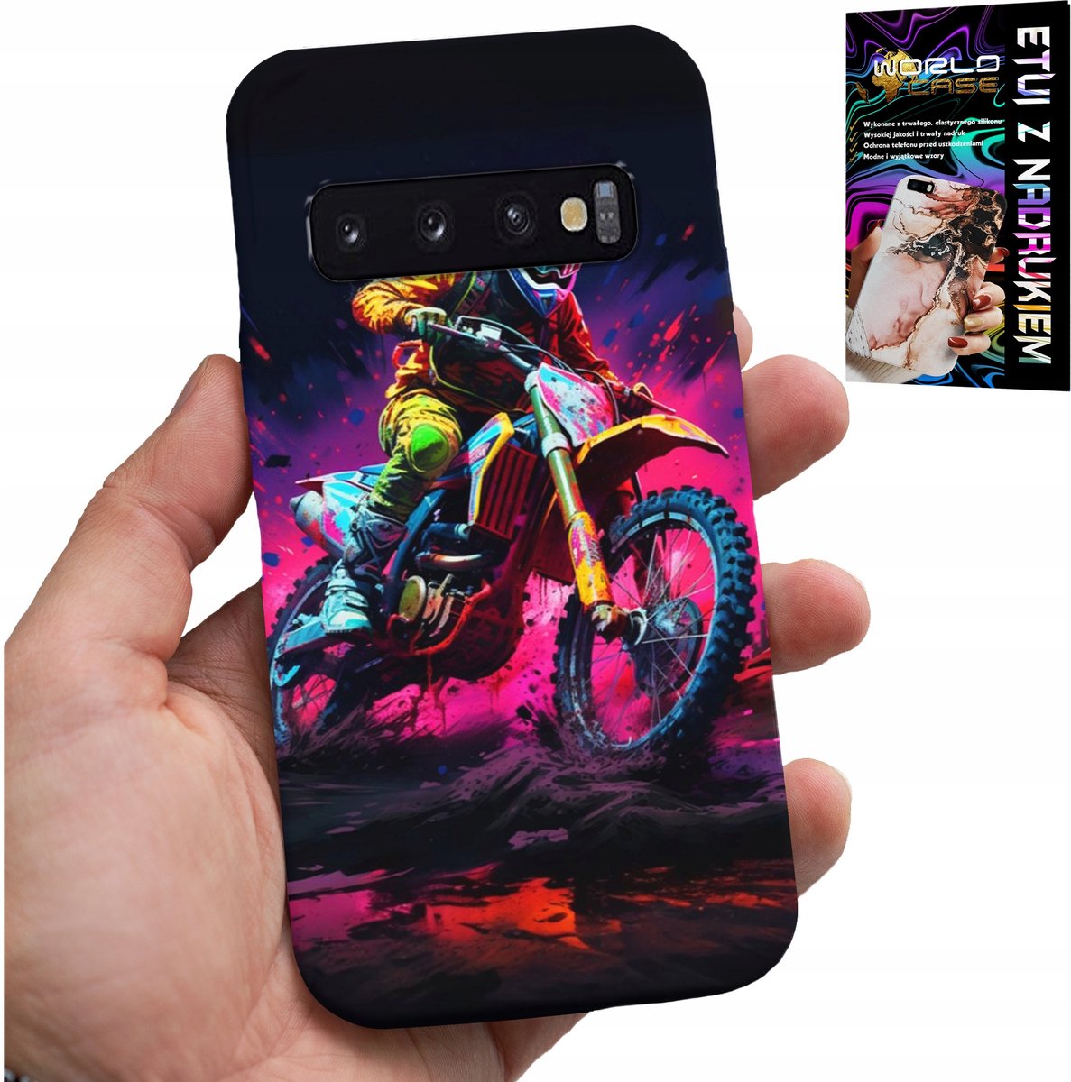 HOESJE VOOR SAMSUNG GALAXY S10 PLUS - MOTORFIETS, MOTOCROSS EXTREME RACING