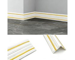 Sierlijsten - Zelfklevende Sierlijsten 9.2 m – Behang Hoeklijst voor Plafond en Wand – Decoratieve Stucwerk Lijst voor Interieur – Platina