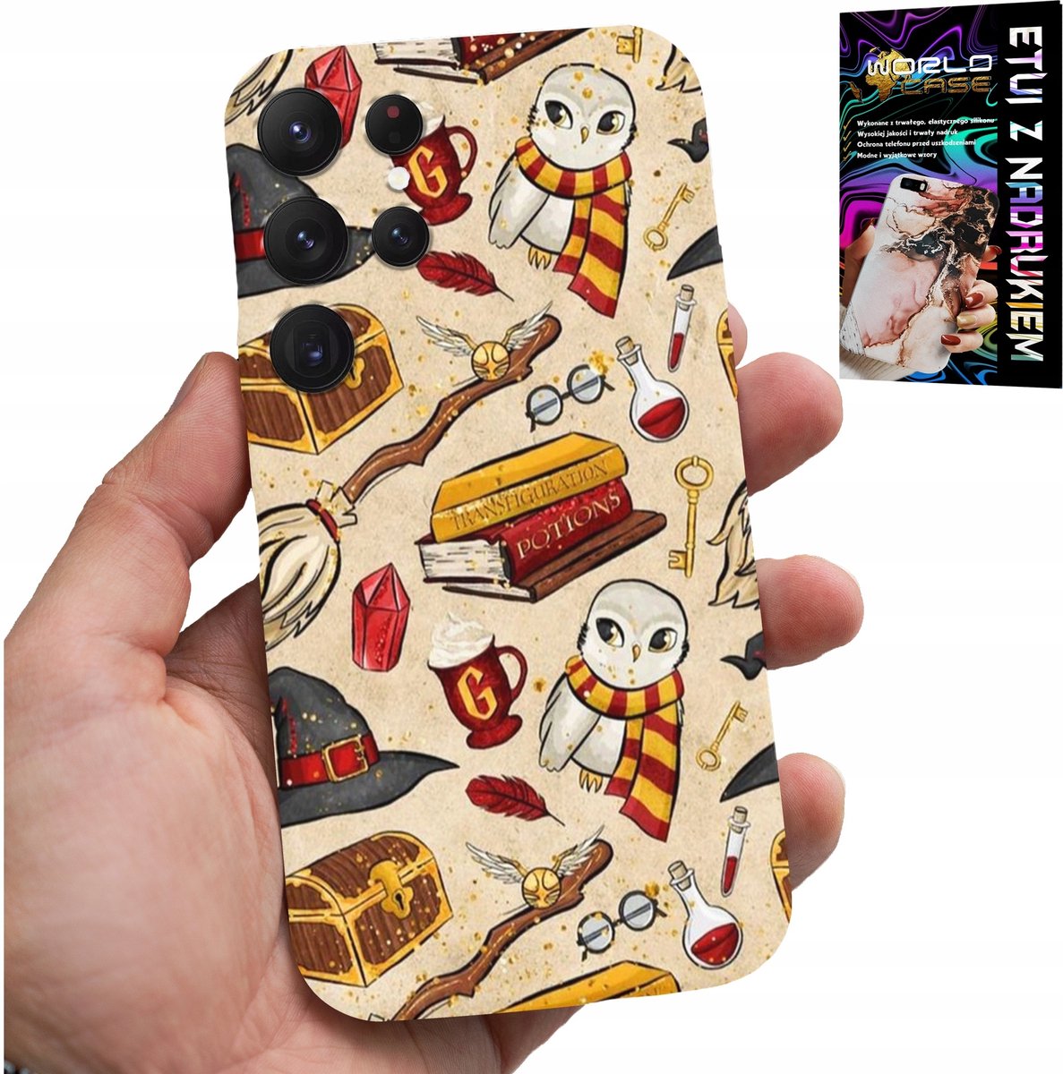 HOESJE VOOR SAMSUNG GALAXY S24 ULTRA - HOESJE VOOR EEN MAGIE-FAN, MET TOVERSTAF EN GLAS