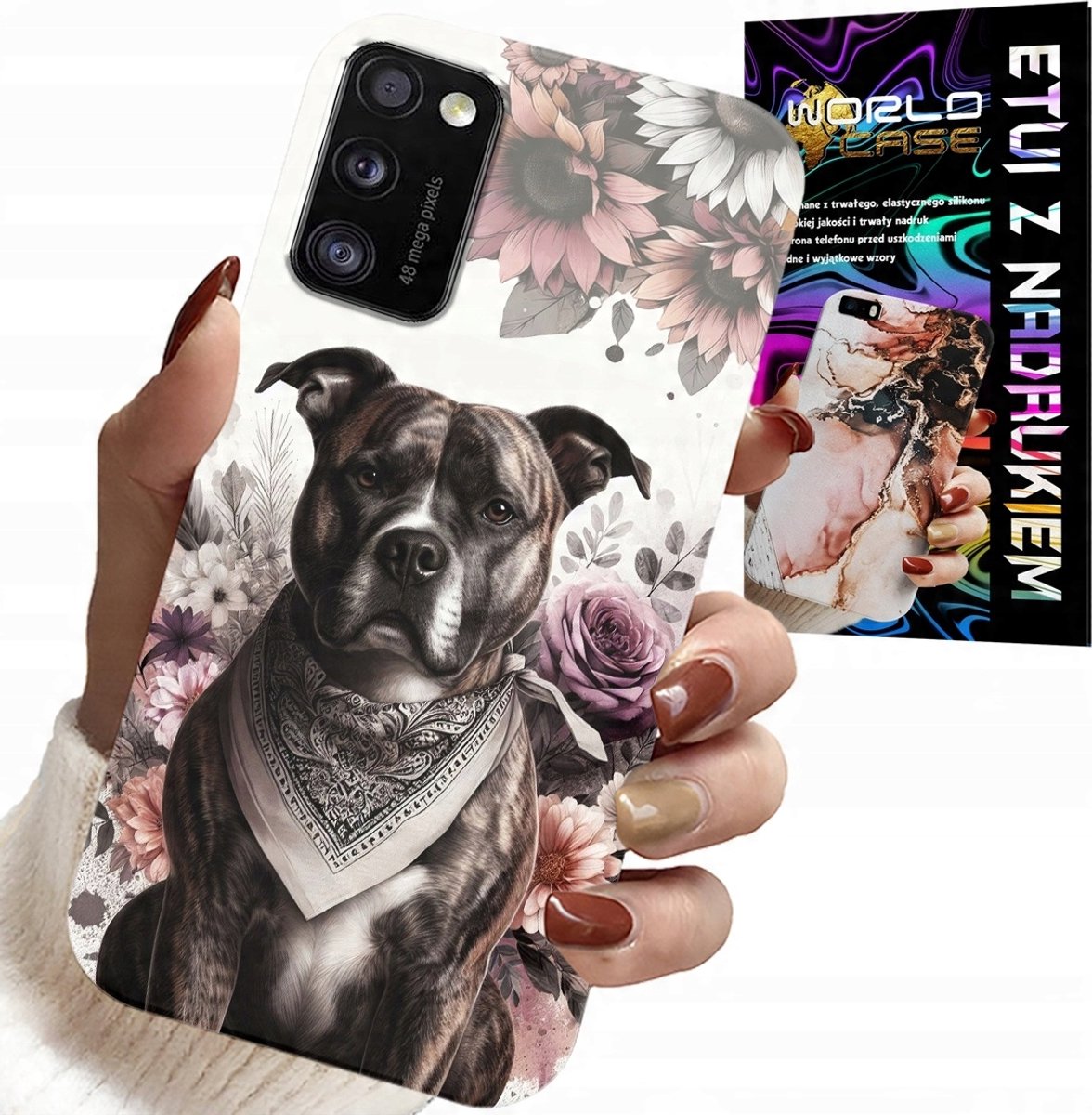 HOESJE VOOR SAMSUNG GALAXY A41 - ACHTERKANT MET PITBULL-MOTIEF