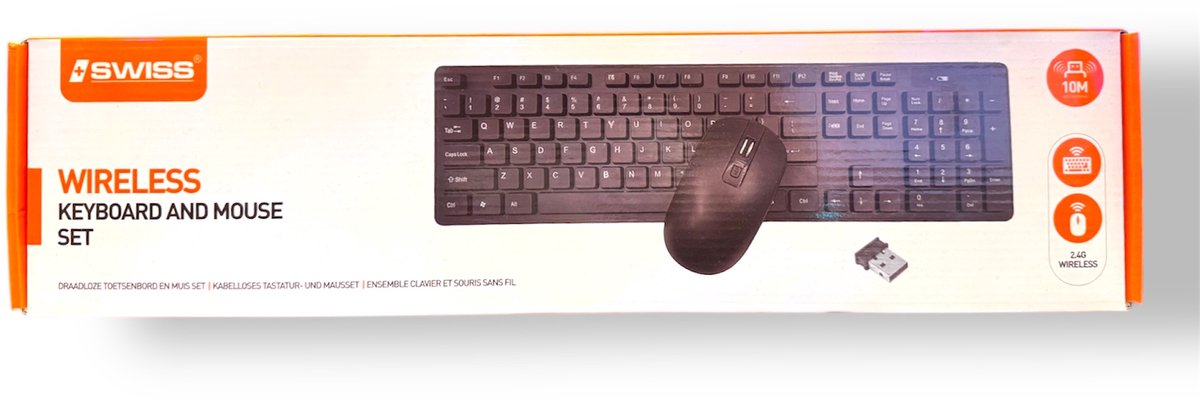 Draadloos Toetsenbord en Muis Set voor Kantoor en Gaming