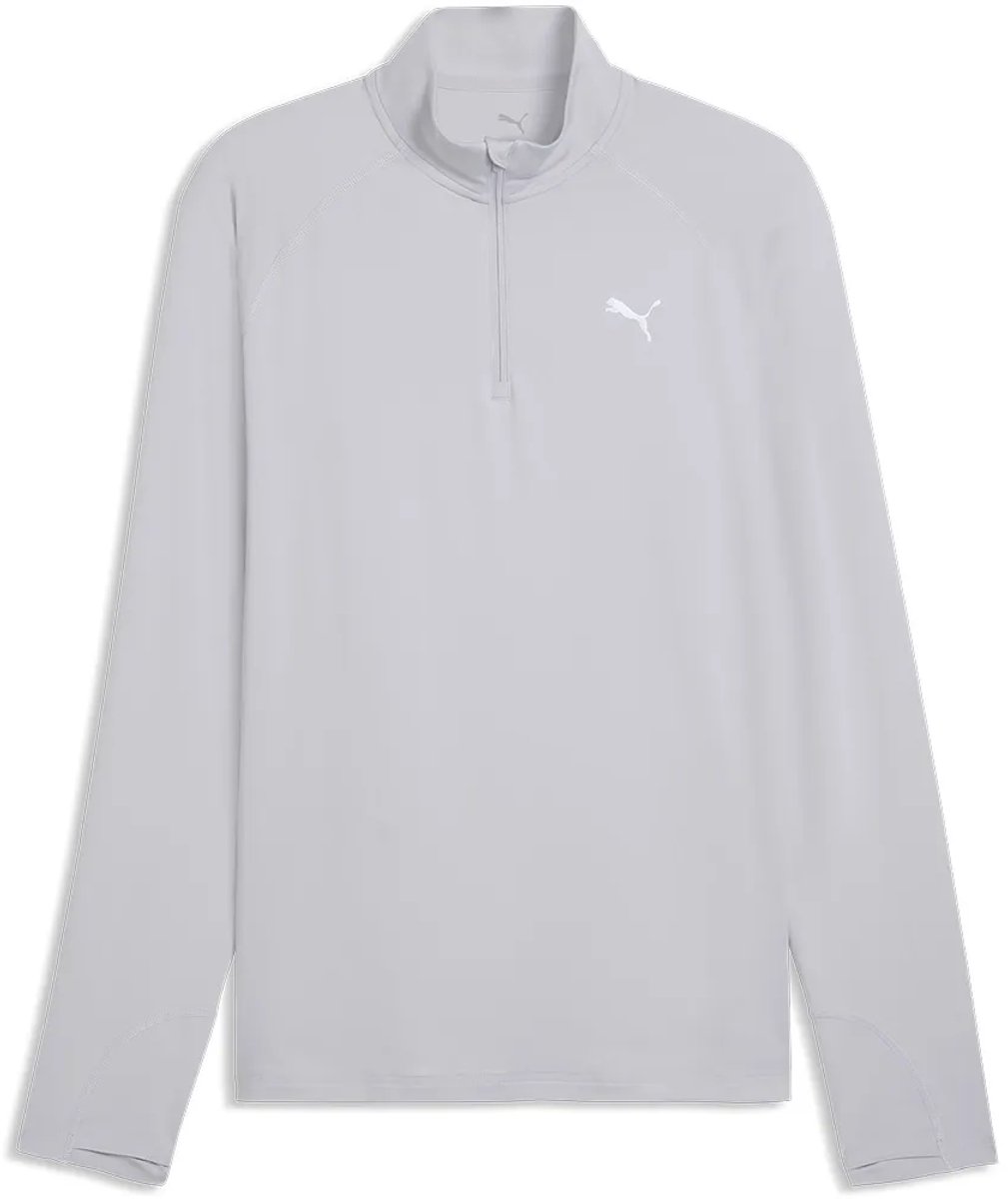 Puma Velocity Cloudspun Sweatshirt Met Halve Rits Man Zilver