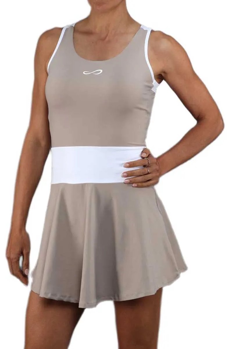 Endless Orbit Mouwloze Jurk Beige S Vrouw