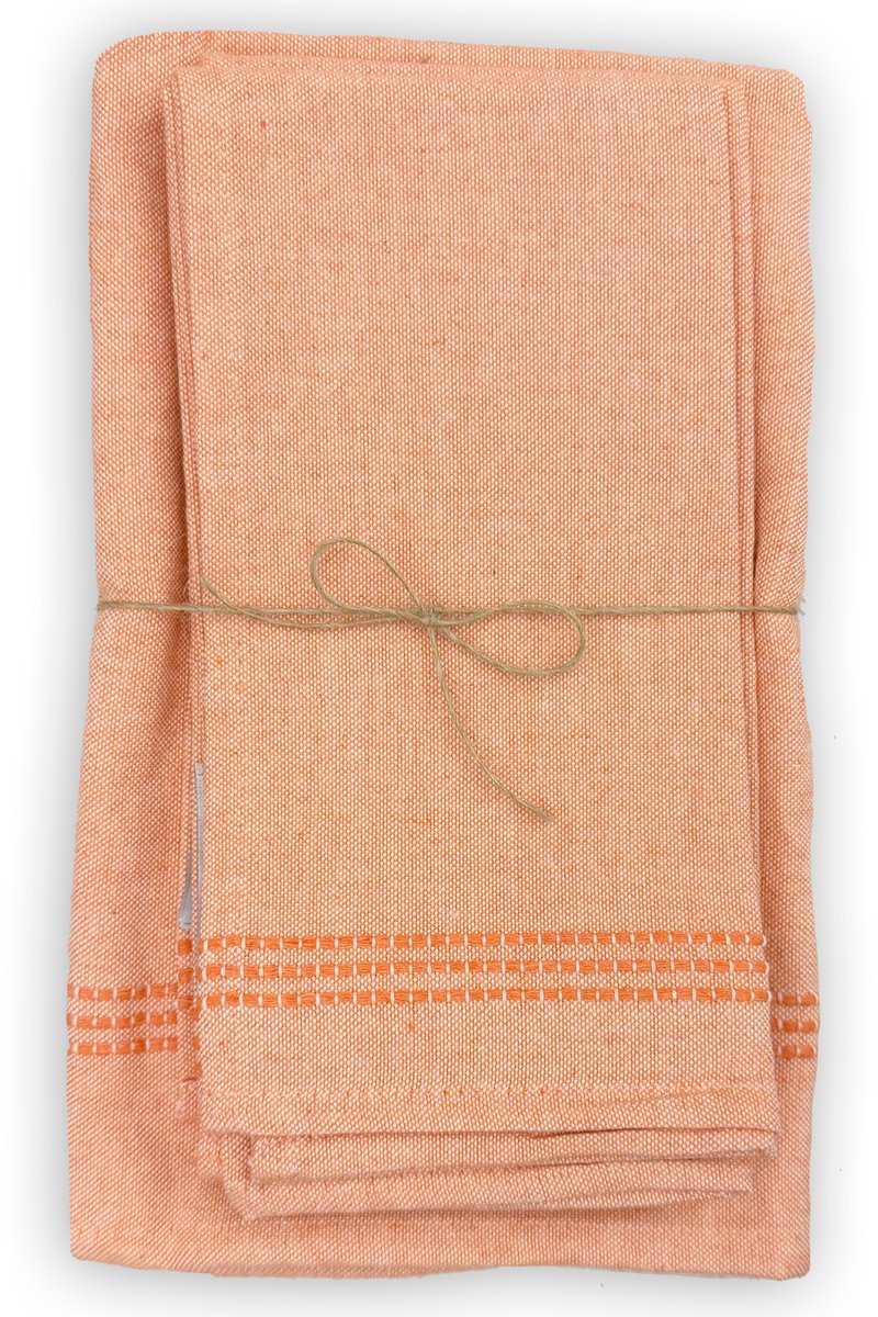 Lantara Tafellaken Table for 2 - Oranje - Gerecycled katoen - Cadeautip - Pasen - Dag van de Zorg - Juffendag