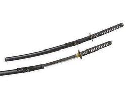 Katana samurai LW672975 zwaard lengte 105,5 cm decoratie - A BLACK KATANA samoerai