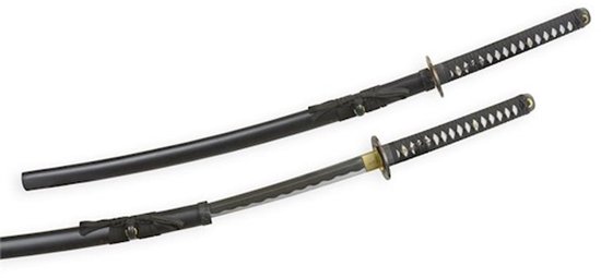 Katana samurai LW672975 zwaard lengte 105,5 cm decoratie - A BLACK KATANA samoerai