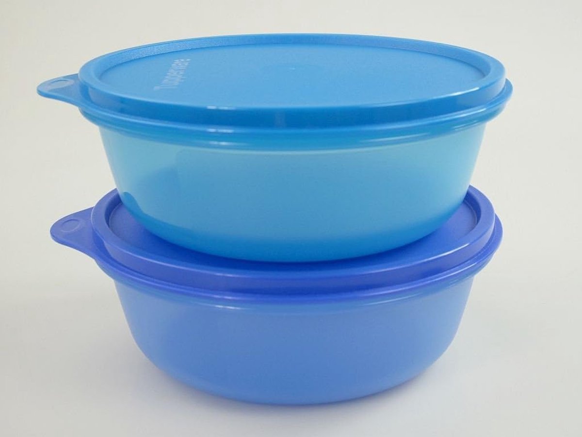 Koelkast Bakjes - Voedselcontainers Opslag - Keuken Organiseren - Luchtdichte Kliksluiting - 16x6 cm - Donkerblauw Blauw