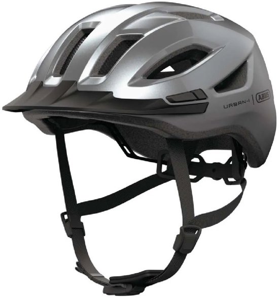 Fietshelm ABUS URBAN-I 4.0 graphite silver M - 54-58 cm - zilver - Geschikt voor gebruik op elektrische fietsen - stadsfietsen - 270 g — afbeelding 4