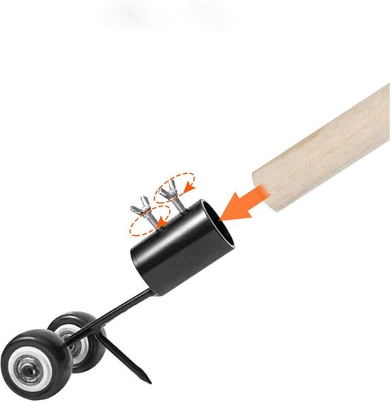 Onkruidverwijderaar - Wieden Tool - Opritten Reinigen - Verstelbare Connector - 5cm Wiel Diameter - Roestvrij Staal — afbeelding 3