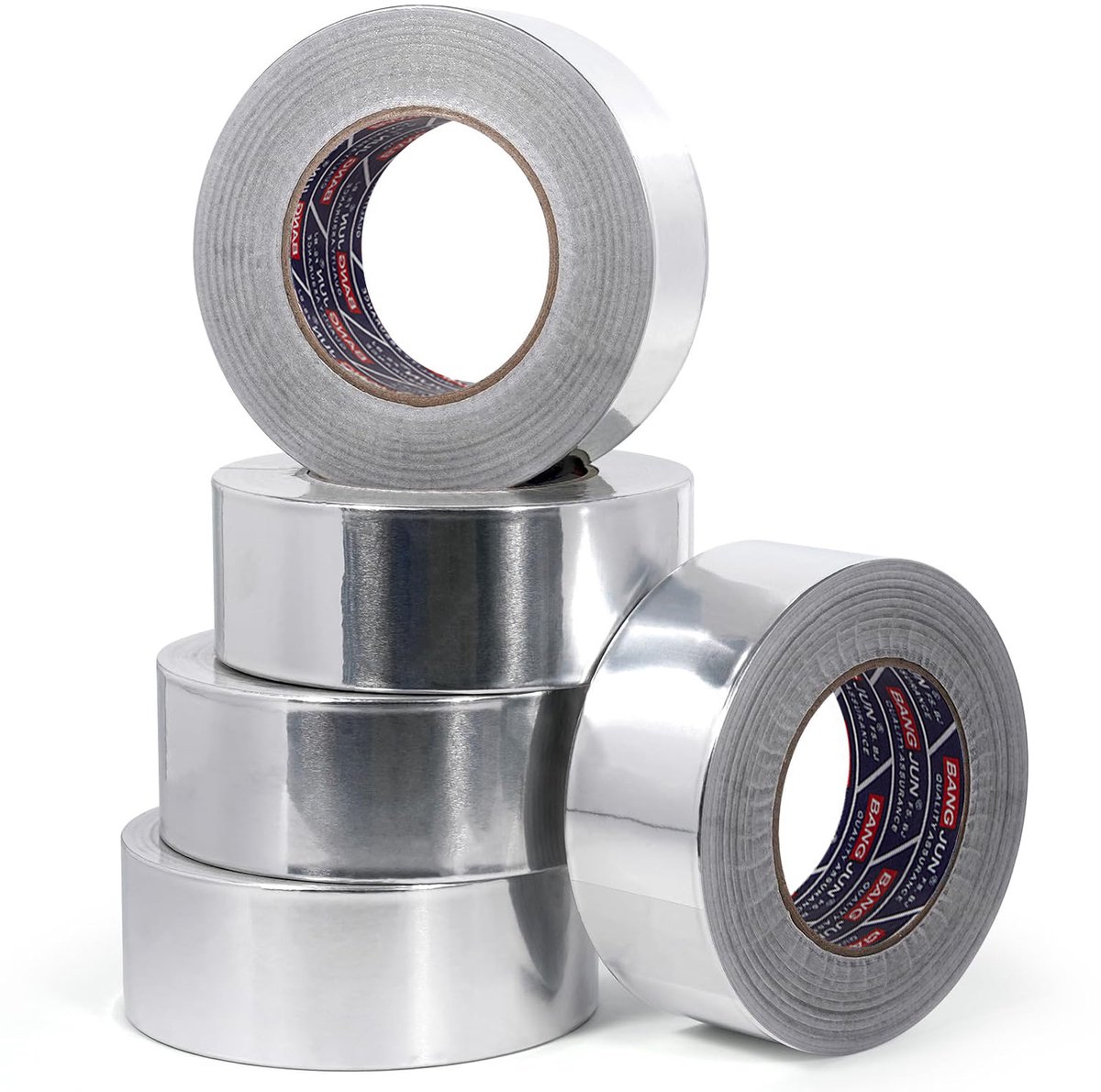 GOODEVN Aluminium Tape 5 cm x 50 m - 0,08 mm Dik - Hittebestendige Tape (-20 tot 120°C) - Voor HVAC & Leidingen - Zilver