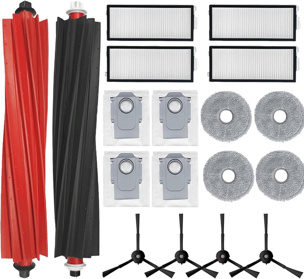 18-delige vervangingsset geschikt voor Roborock Qrevo Master / P10s Pro / V20 stofzuiger