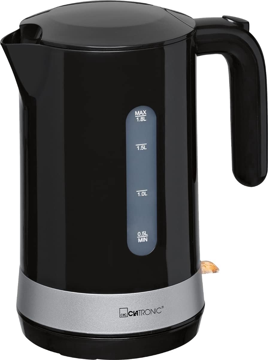 Elektrische Waterkoker - Snel Water Koken - Koffie Thee - Automatische Uitschakeling - 1.8 Liter - Zwart Zilver