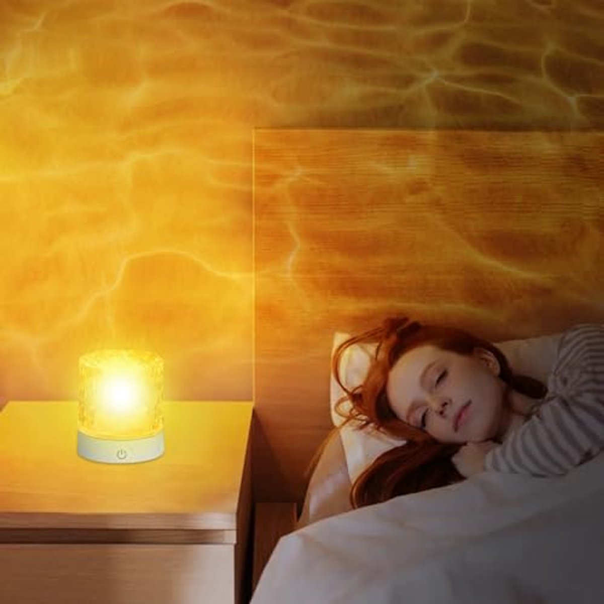 Oceaanlamp – 16 kleuren met USB, oplaadbare Aurora-projector, oceaanlamp met afstandsbediening, roterend nachtlampje & sterrenhemelprojector – Decoratie voor kamer & feest – foto 2
