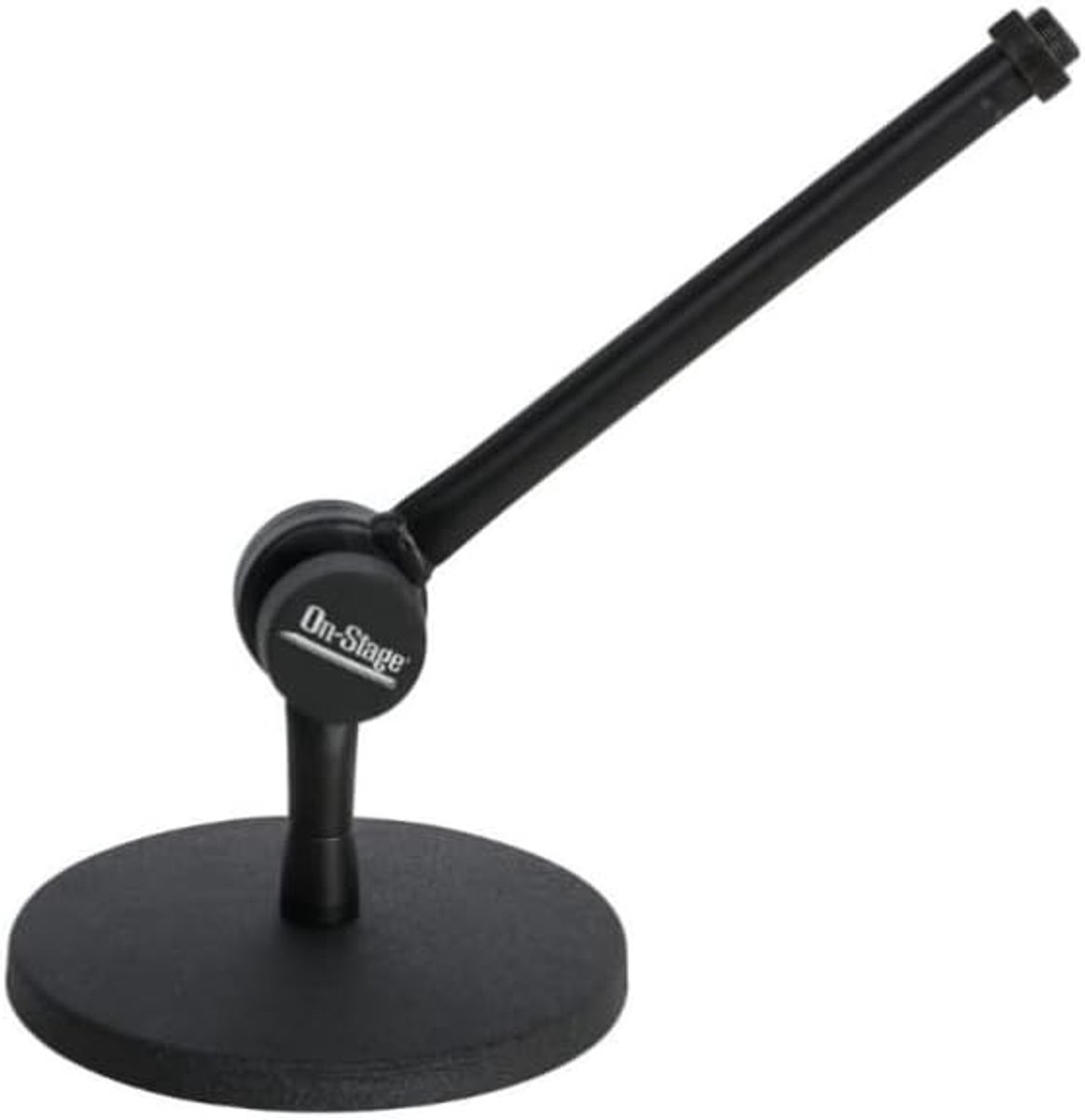 Bureaustandaard - Microfoonhouder - Compact Gebruik - Verstelbare Arm - 6 Inch Basis - Zwart