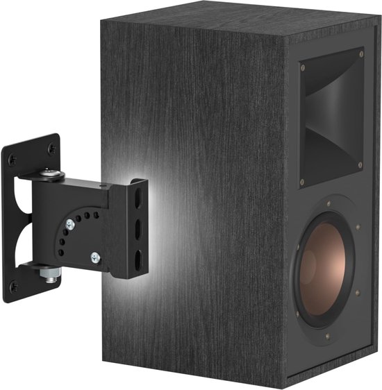 Metalen luidsprekerhouder wandsteun kantelbaar draaibaar 40 kg draagkracht voor boekenplank speakers zwart