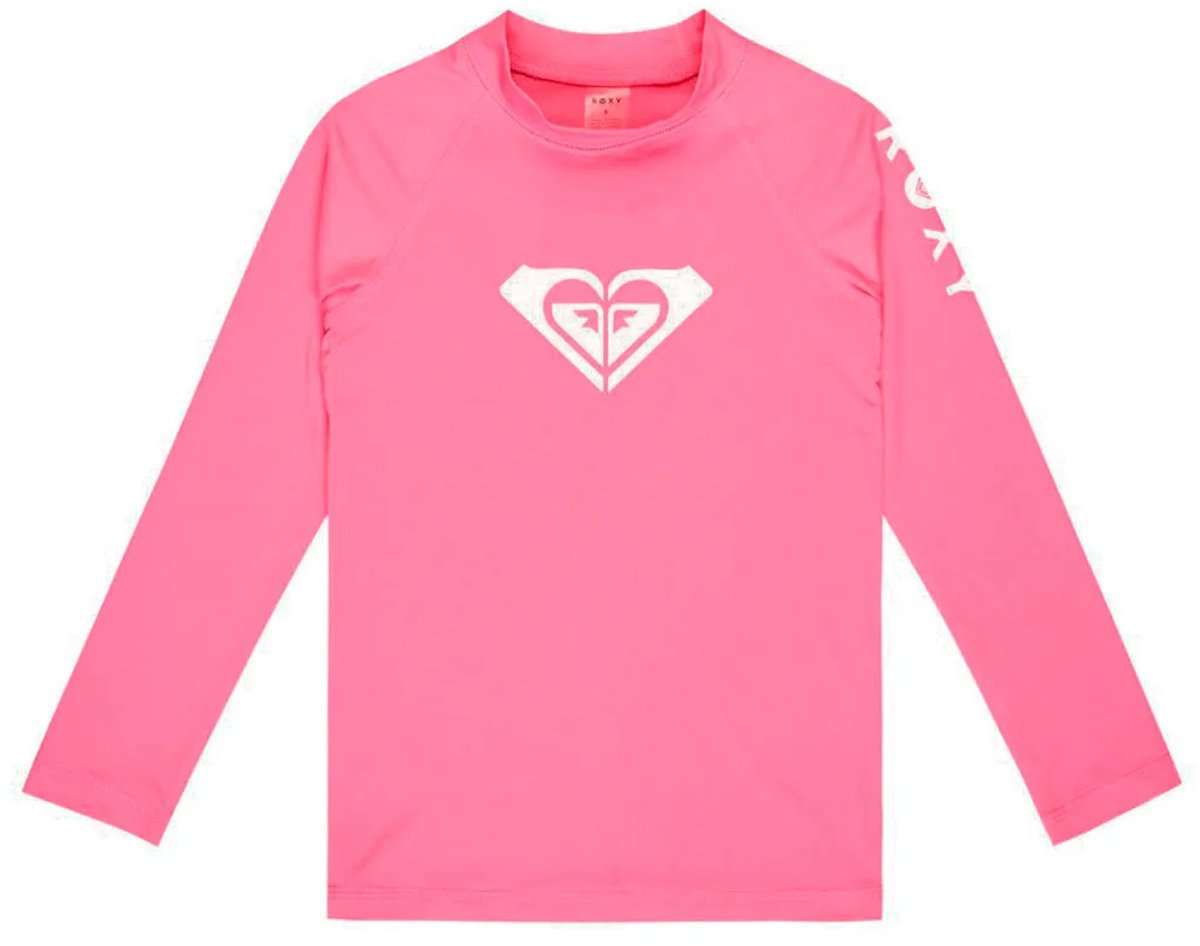 Roxy Erlwr03362 Whole Hearted Rash Guard Met Lange Mouwen 3 Years Meisje Sangria Sunset