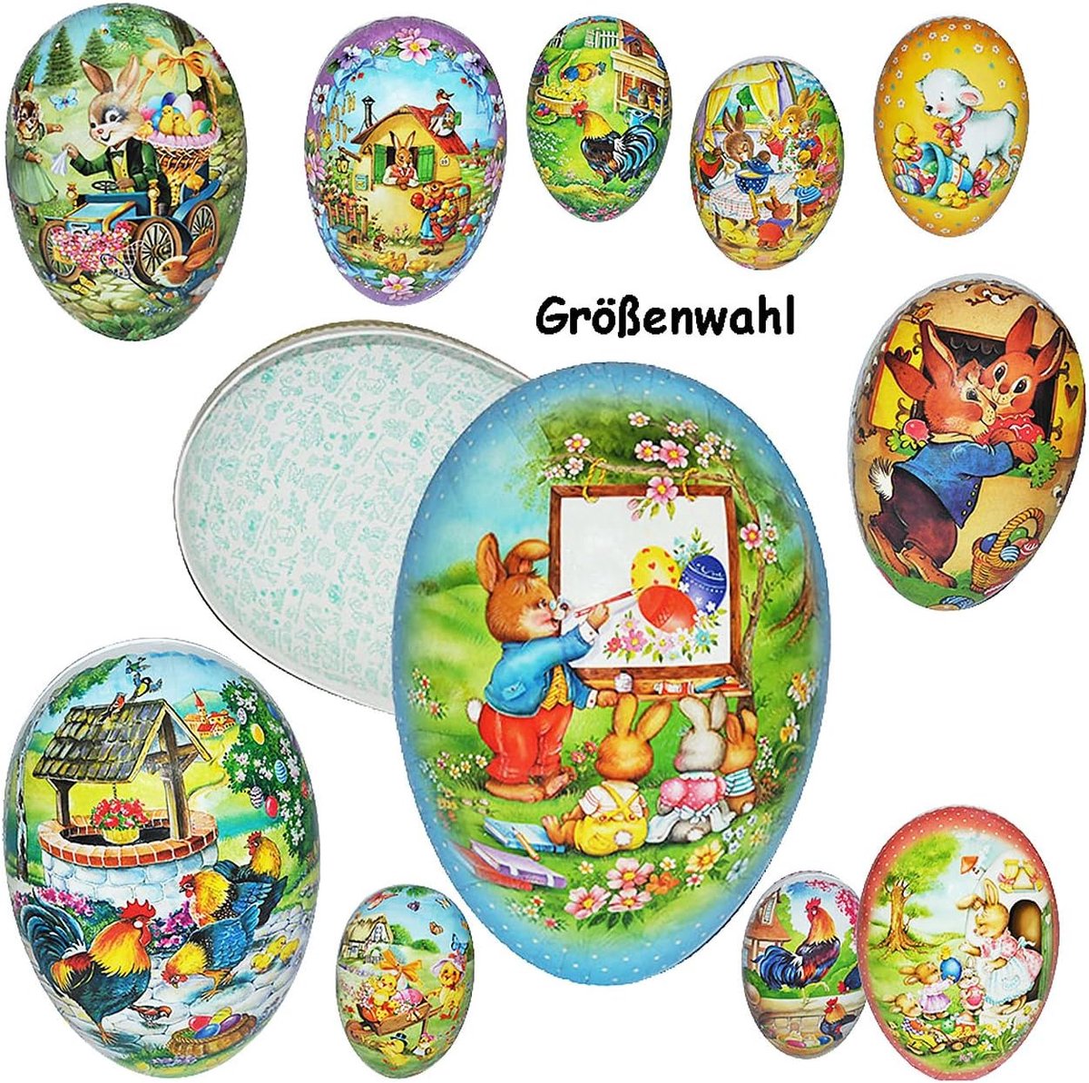 Paasei Vulling - Decoratieve Eieren - Paasdecoratie - Waterafstotende Lak - 18 cm - Kleurrijk Gemengd