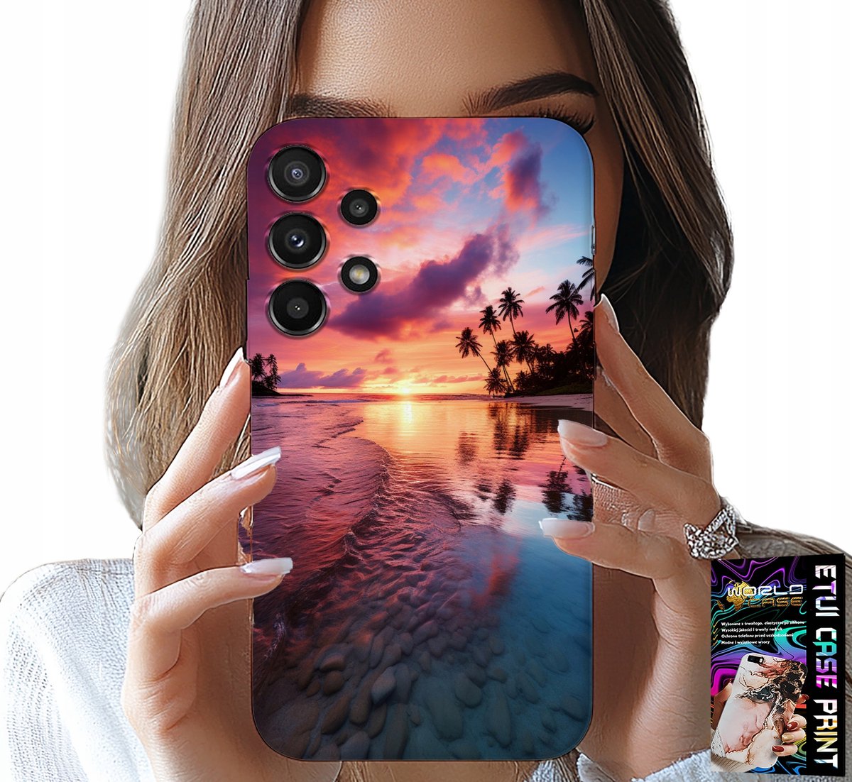 HOESJE VOOR SAMSUNG GALAXY A13 4G - STRANDVAKANTIE-EILAND PRACHTIG UITZICHT + GLAS