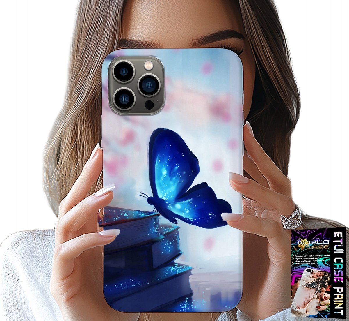iPhone 11 Pro hoesje - Blauwe vlinder, vlinder, damespatroon