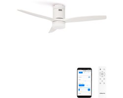 CREATE - Plafondventilator 40W silent 100% hout - S - Met licht - WIFI - WIND CALM NATURAL WOOD