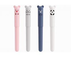 Schattige Uitgumbare Pennen - 4 stuks - Multicolor