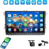 ESSGOO Autoradio Geschikt voor Volkswagen Golf 5 6 Polo 6R Jetta Caddy EOS Touran- Android 15 - 9" HD Touchscreen - Draadloos Apple CarPlay & Android Auto - Achteruitrijcamera - Microfoon
