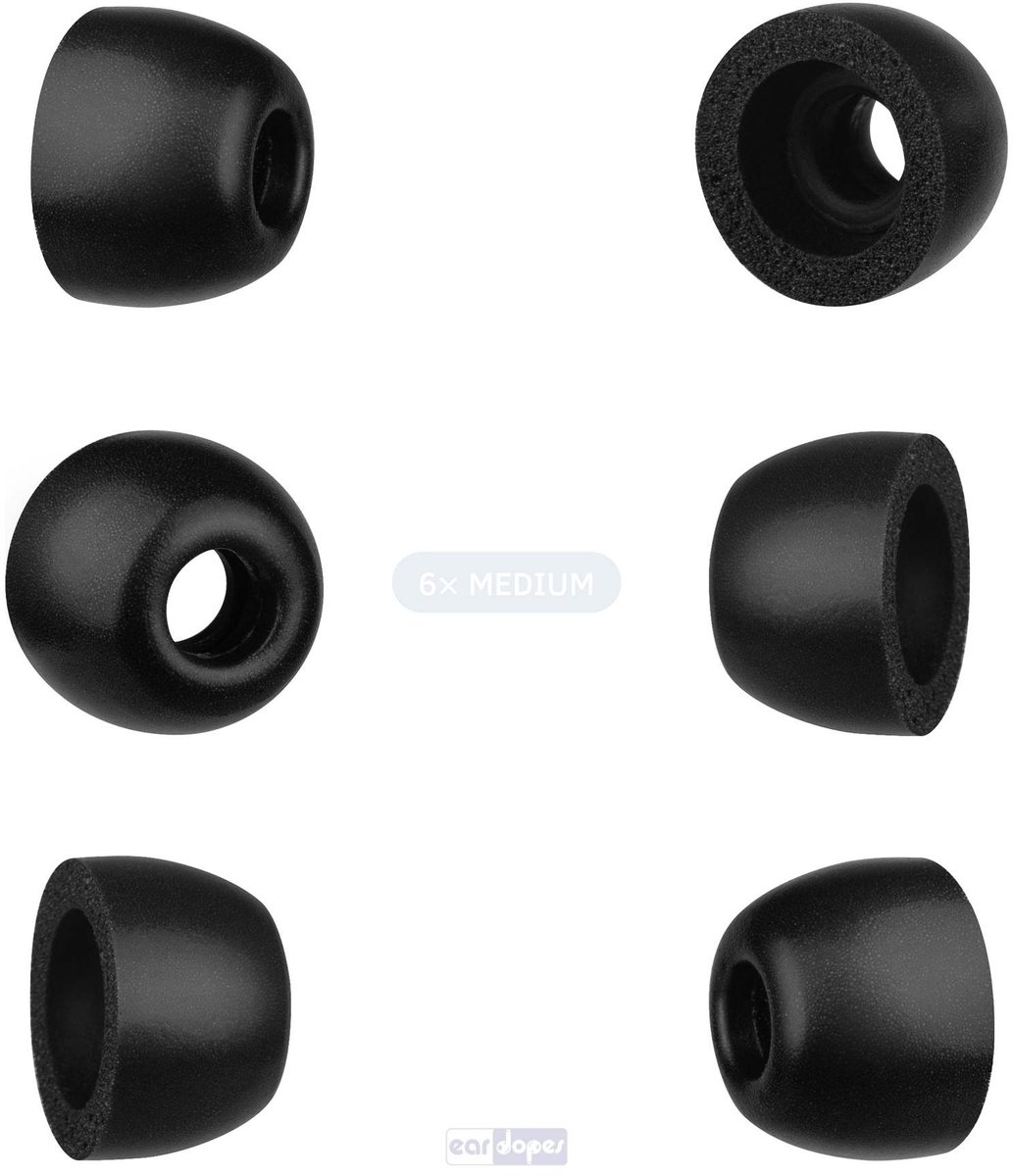 Foam eartips standard - 6× Medium - foamigo®