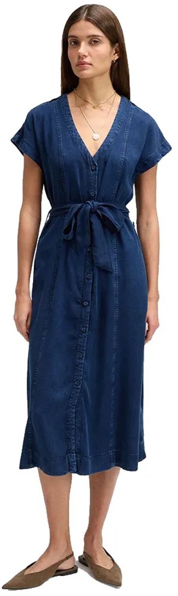 Lee Belted Midi-jurk Met Korte Mouwen S Vrouw Sunset Ride
