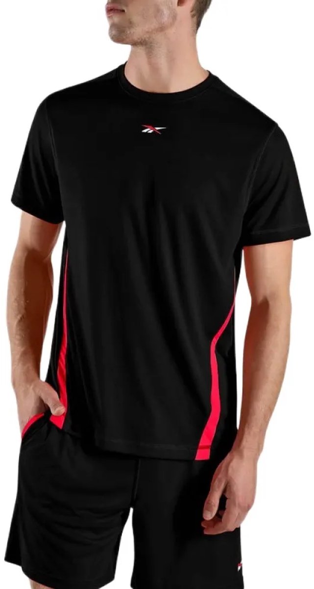 Reebok Blocked T-shirt Met Korte Mouwen Man Zwart