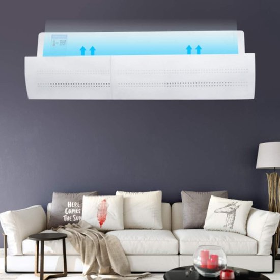 Luchtdeflector Airco - Windscherm Verstelbaar - Comfortabel Binnenklimaat - Kaartsleuf Ontwerp - 106 cm Uitschuifbaar - Wit — afbeelding 2