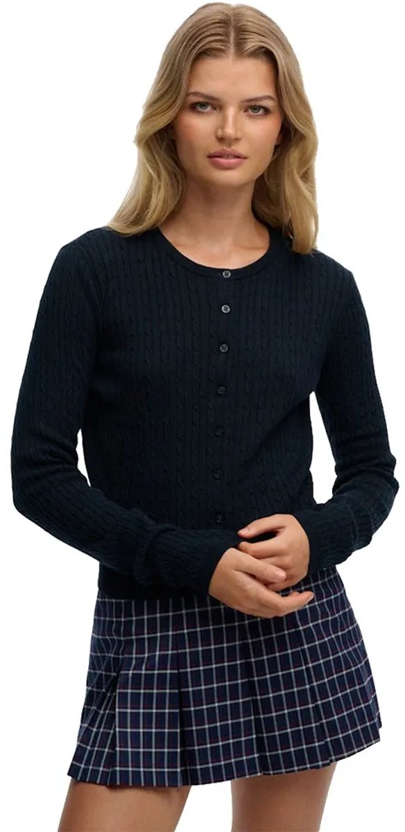 Superdry Lichtgewicht Essential Vest Dames Cardigans Blauw