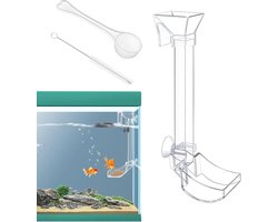 Aquarium Voerbuis - Garnalen Voederbuis - Vissen Voeren - Transparant Ontwerp - 20x20x5 cm - Multicolor